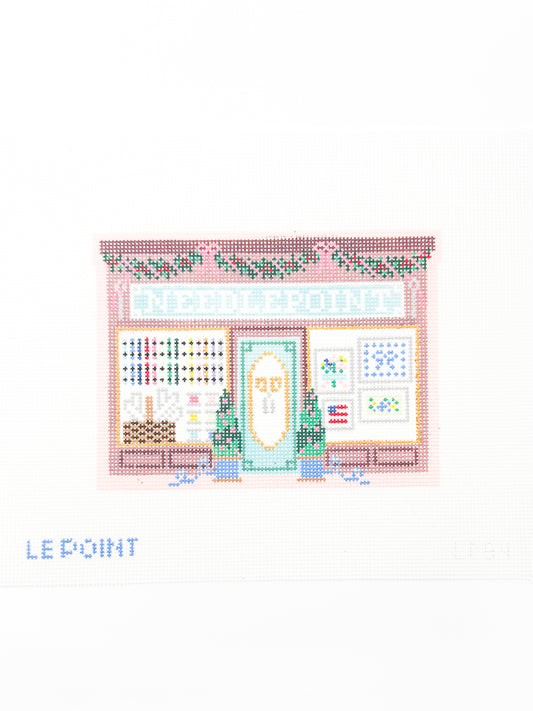 Christmas Village Needlepoint Shop