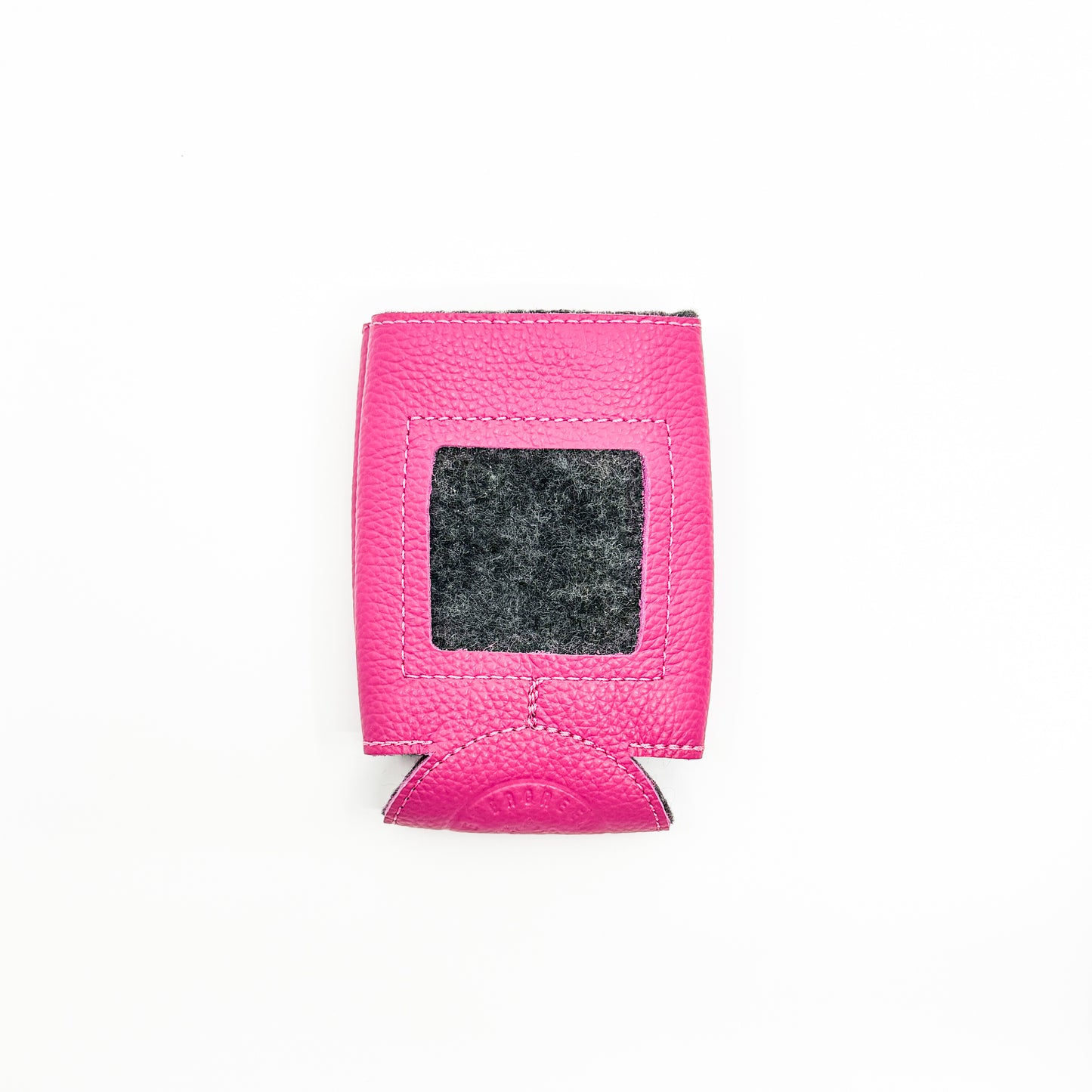 Hot Pink Leather Can Cozy - Standard Size