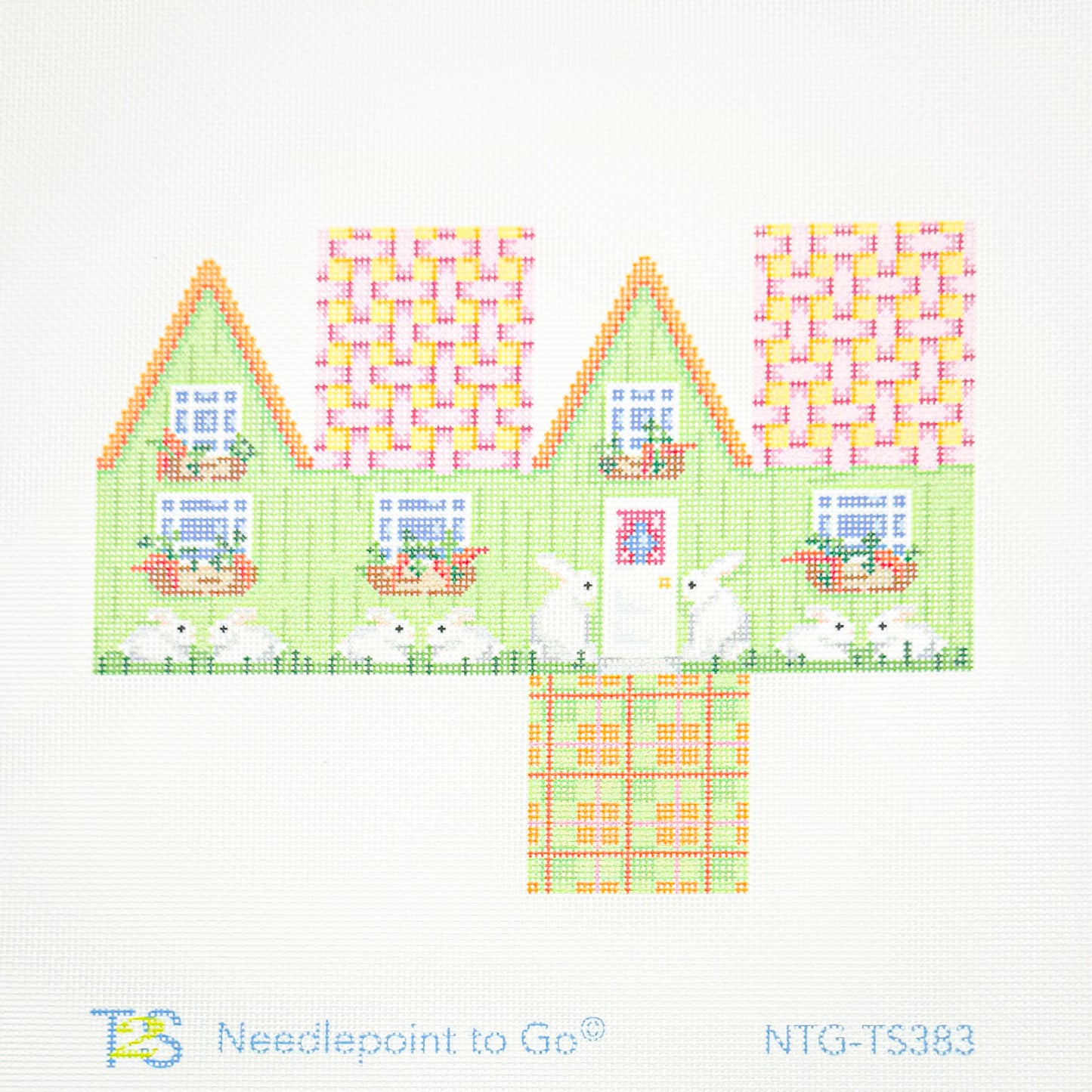 Pink Lattice Roof 3D Easter Cottage