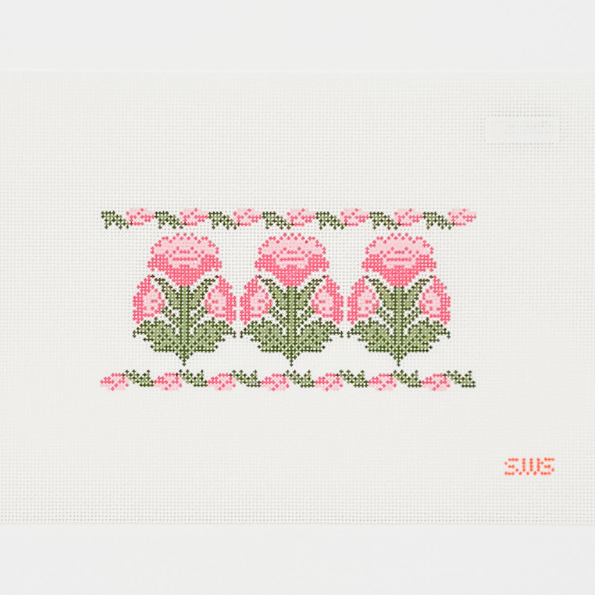 Pink Block Print Flowers Insert