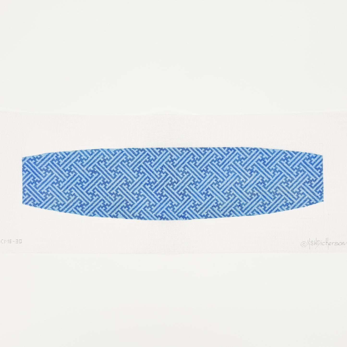 Blue Greek Key Cummerbund