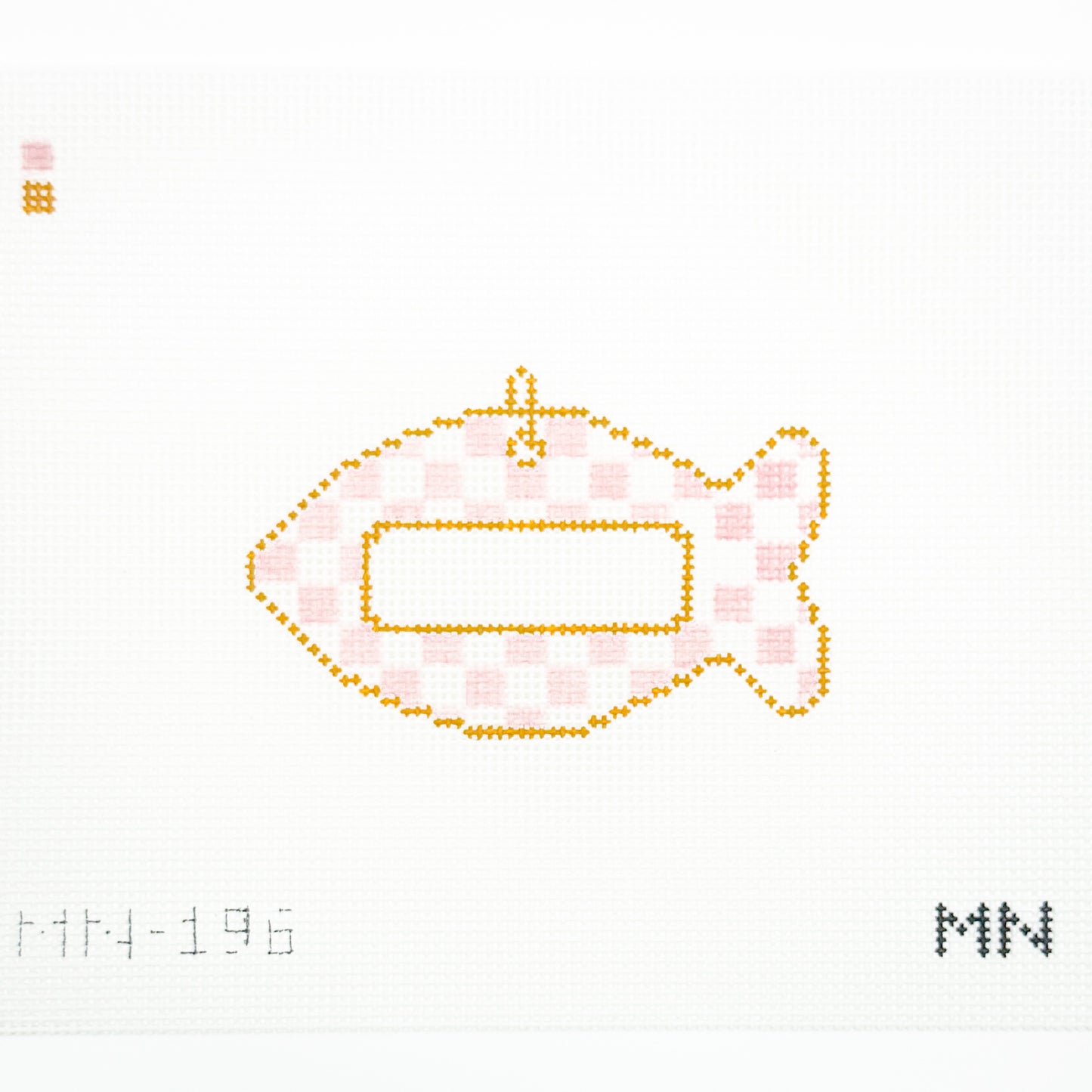 Pink Check Cat Tag