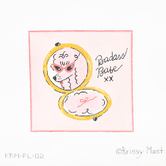 Badass Babe- Poodle with Mirror