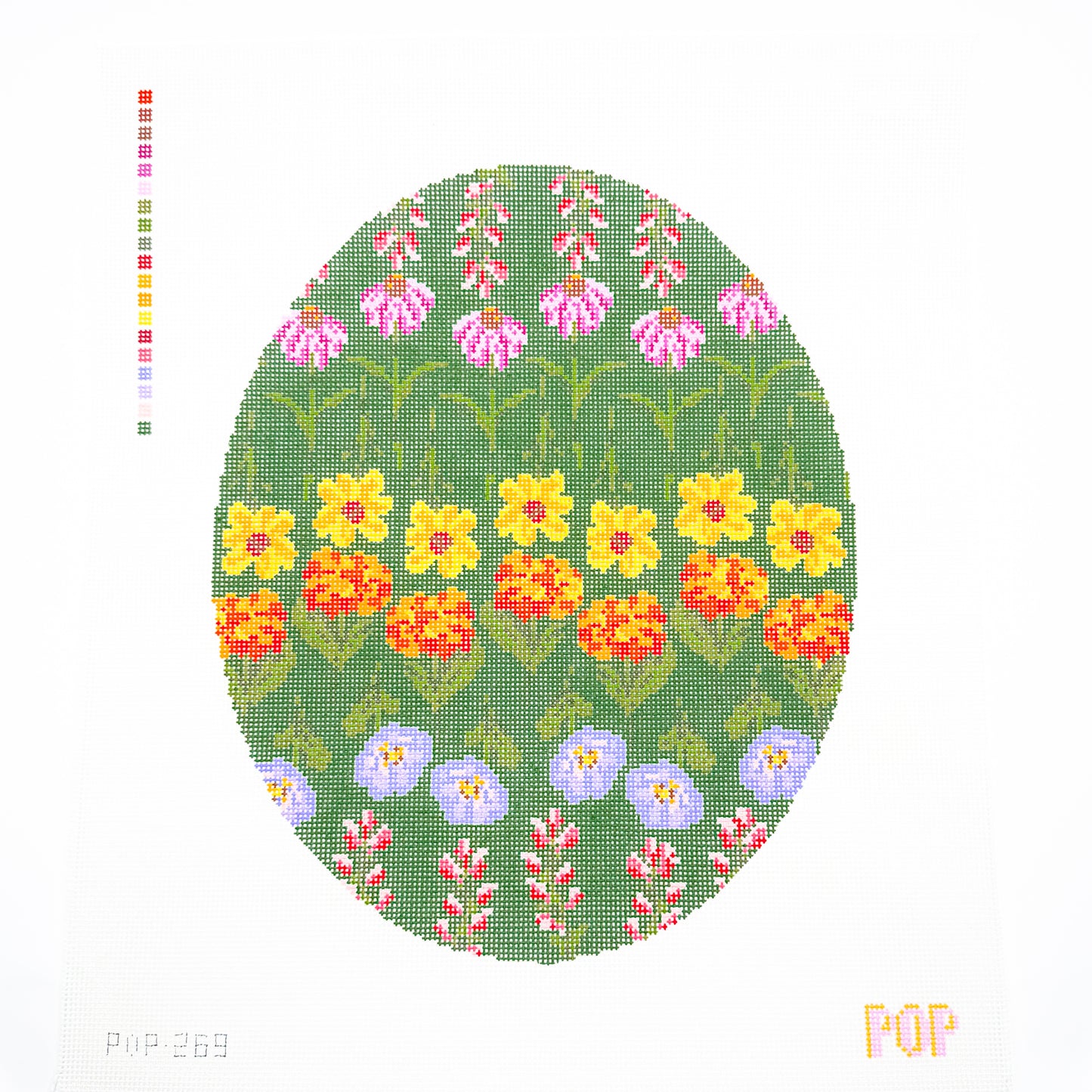 Large Wildflower Oval