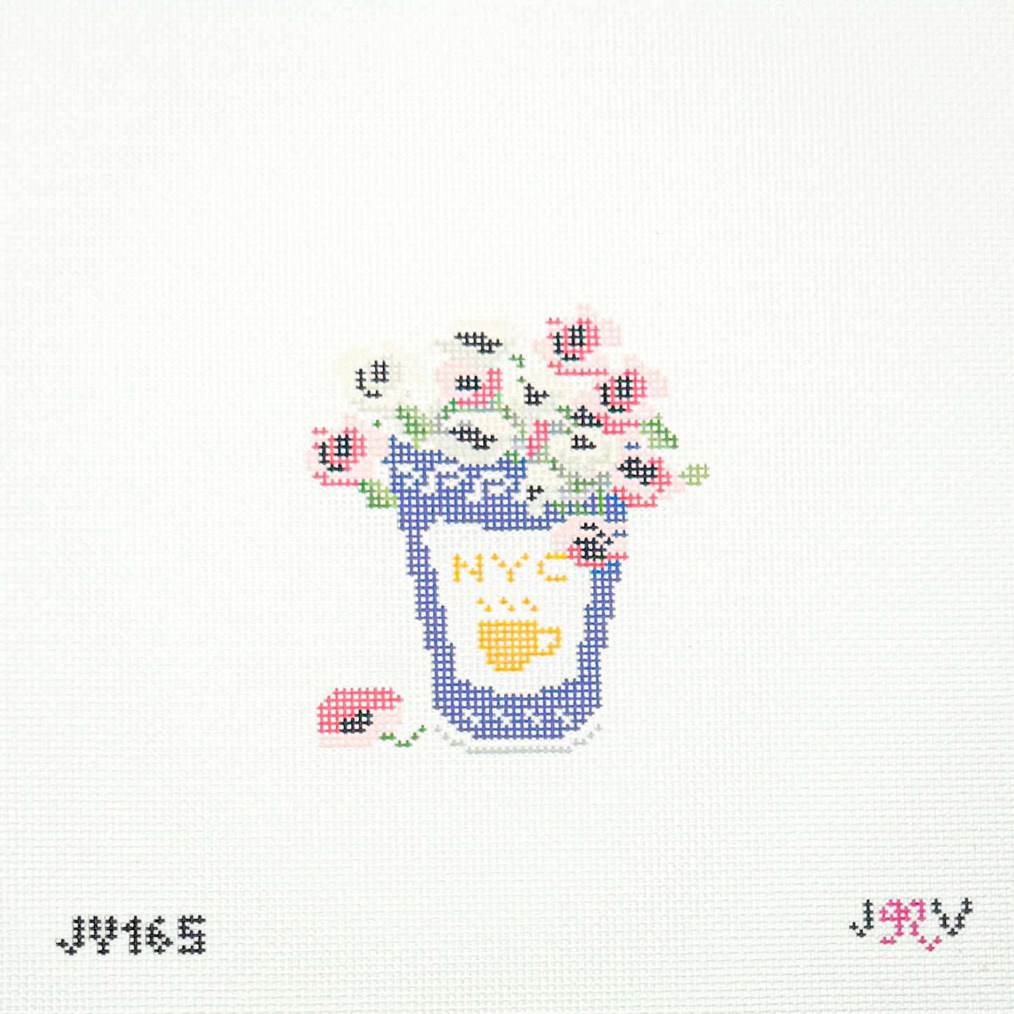 NYC Anthora Cup with Spring Flowers