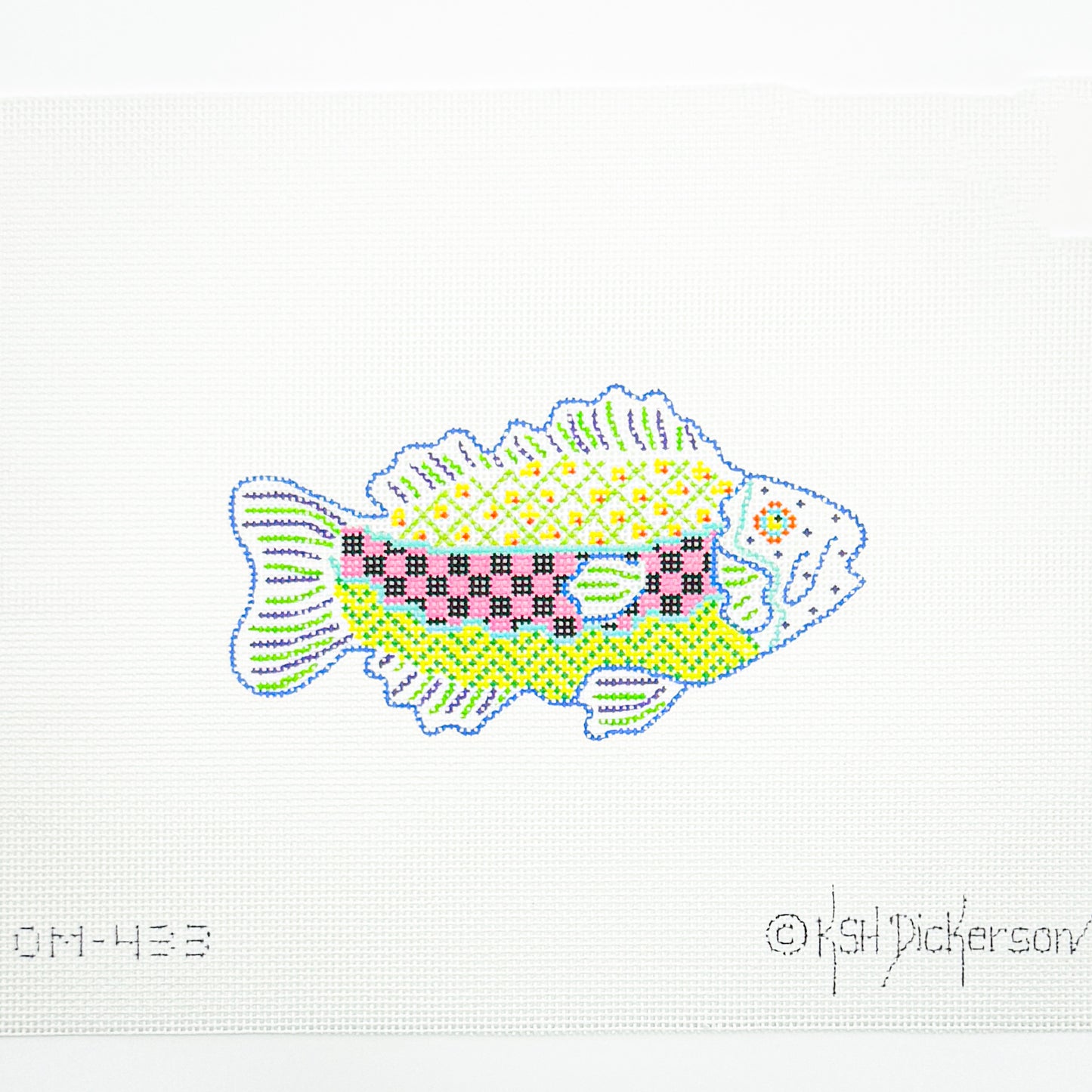 Multi Checkered Mini Fish (right facing)