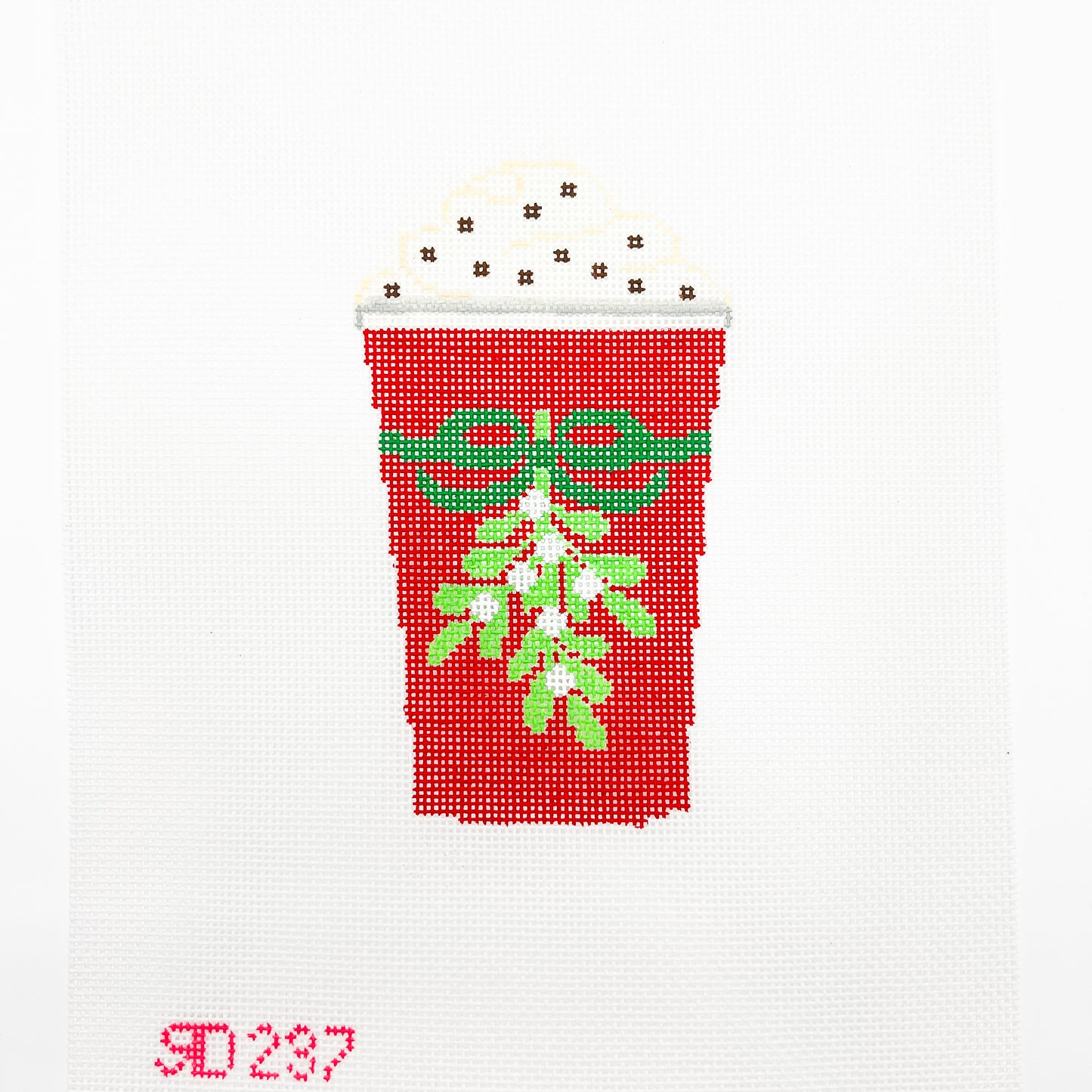 Hot Chocolate Cup with Mistletoe