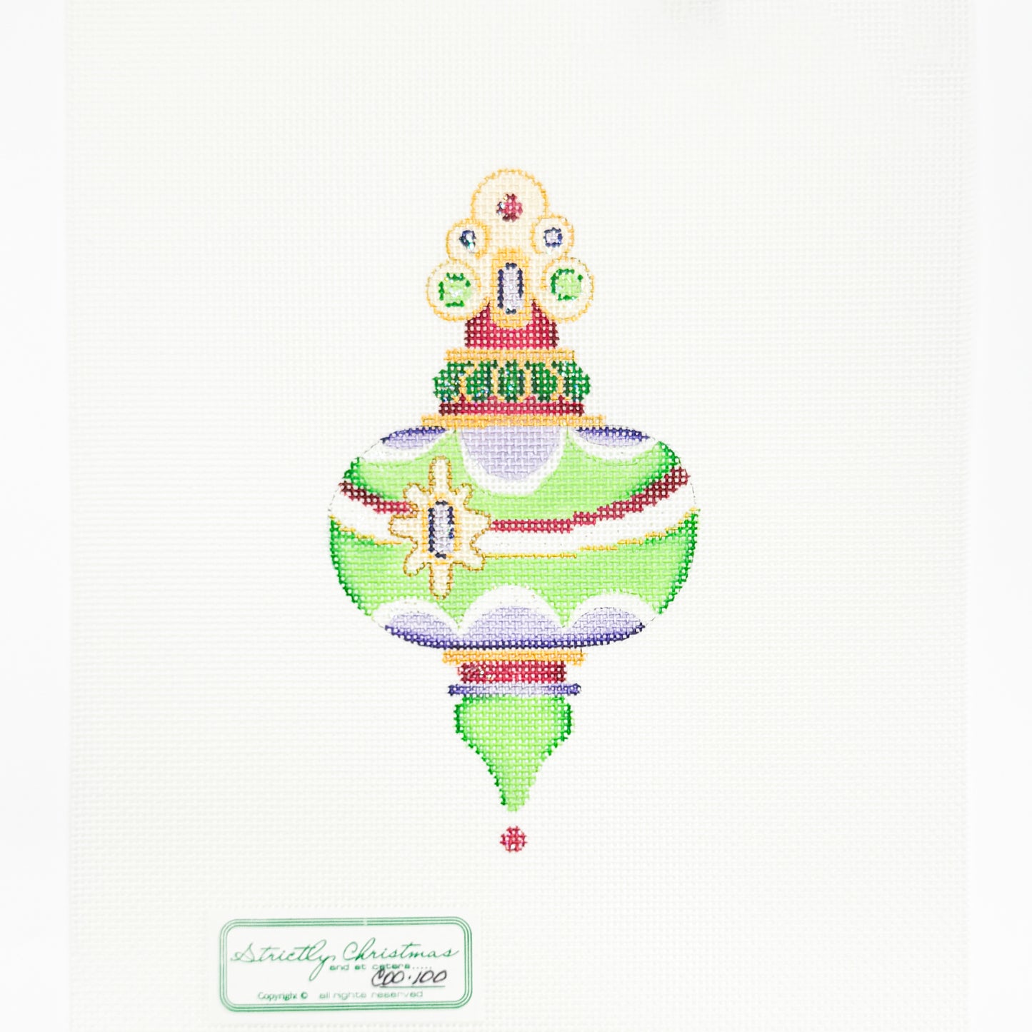 Green and Multi Bauble Ornament