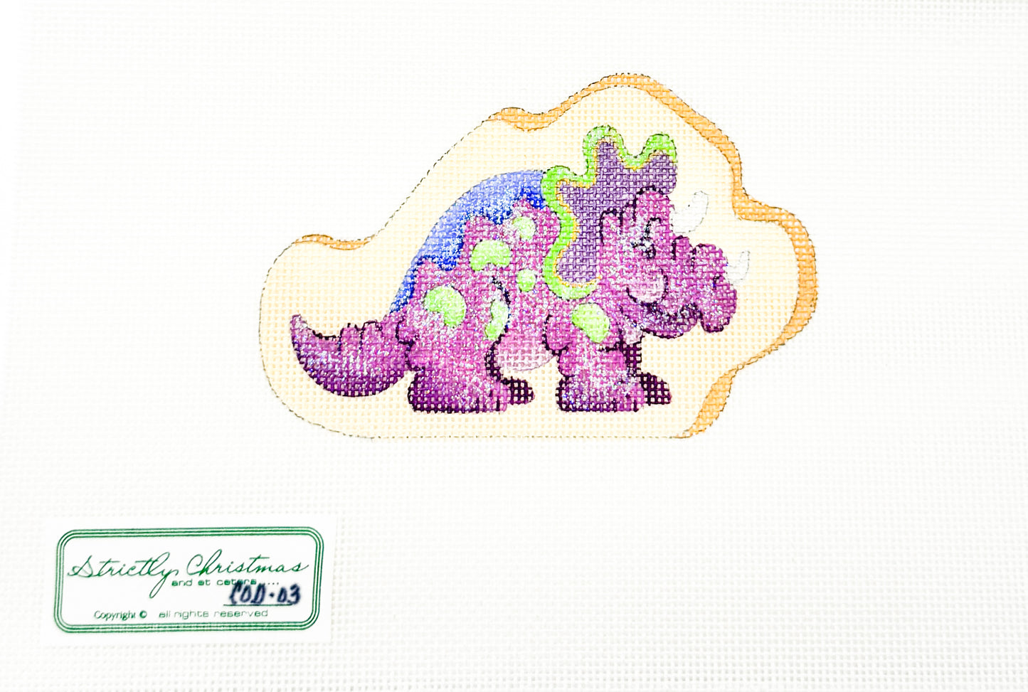 Purple Dinosaur Cookie