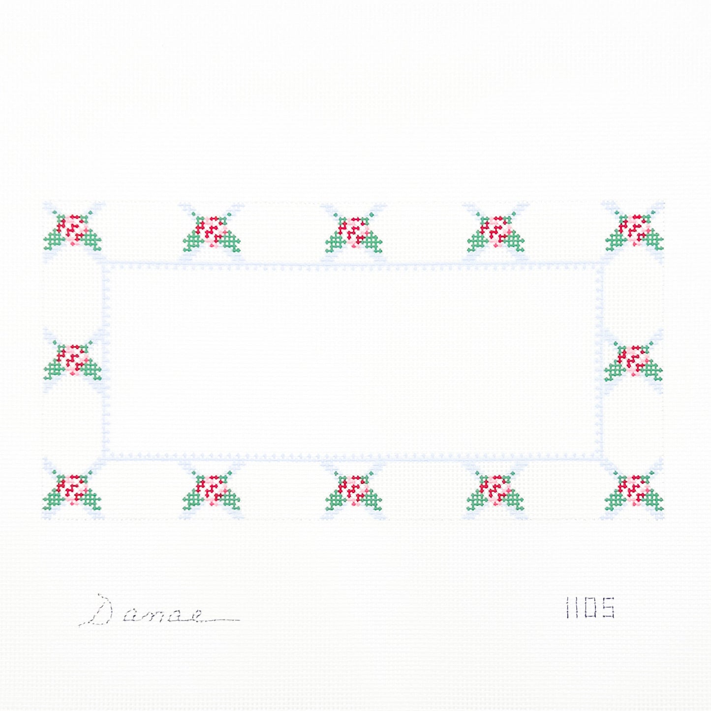 Blank Pink Floral Name Plate