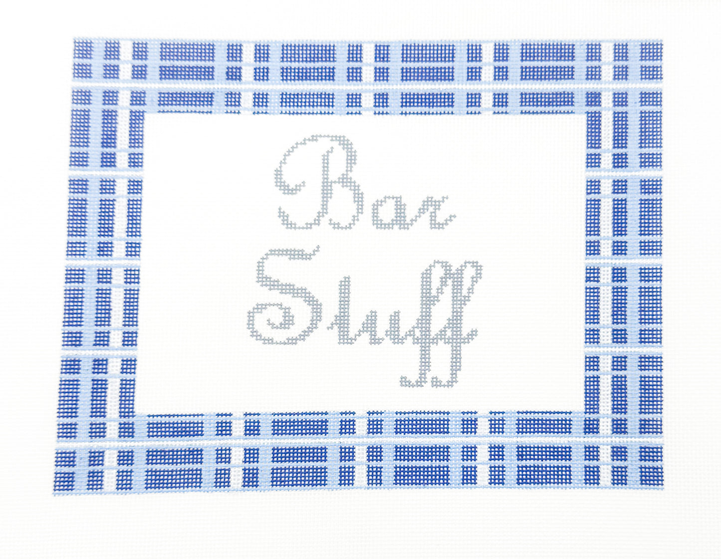 Bar Stuff in Blue Plaid