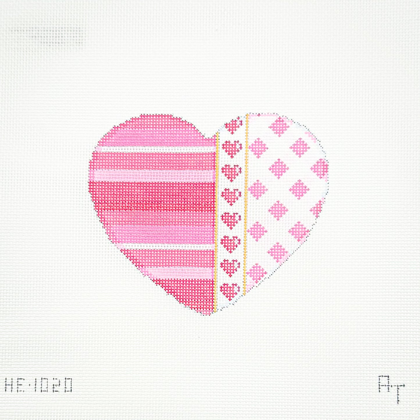 Pink Ombre + Hearts + Gingham Heart