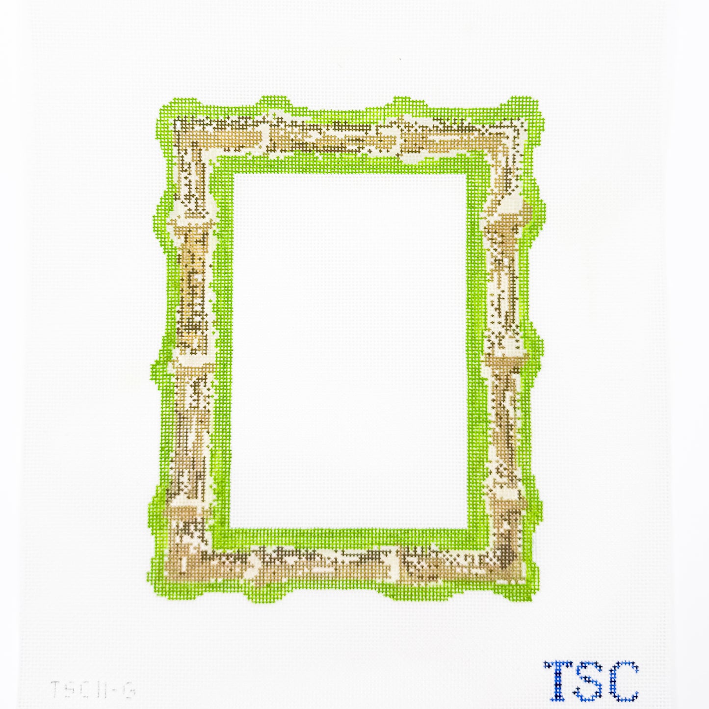 Burnt Bamboo Picture Frame Green