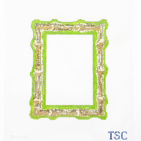Burnt Bamboo Picture Frame Green