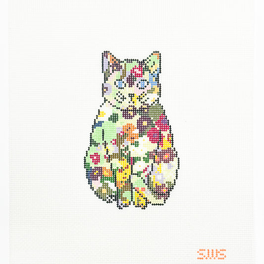 Floral Cat (18 mesh)