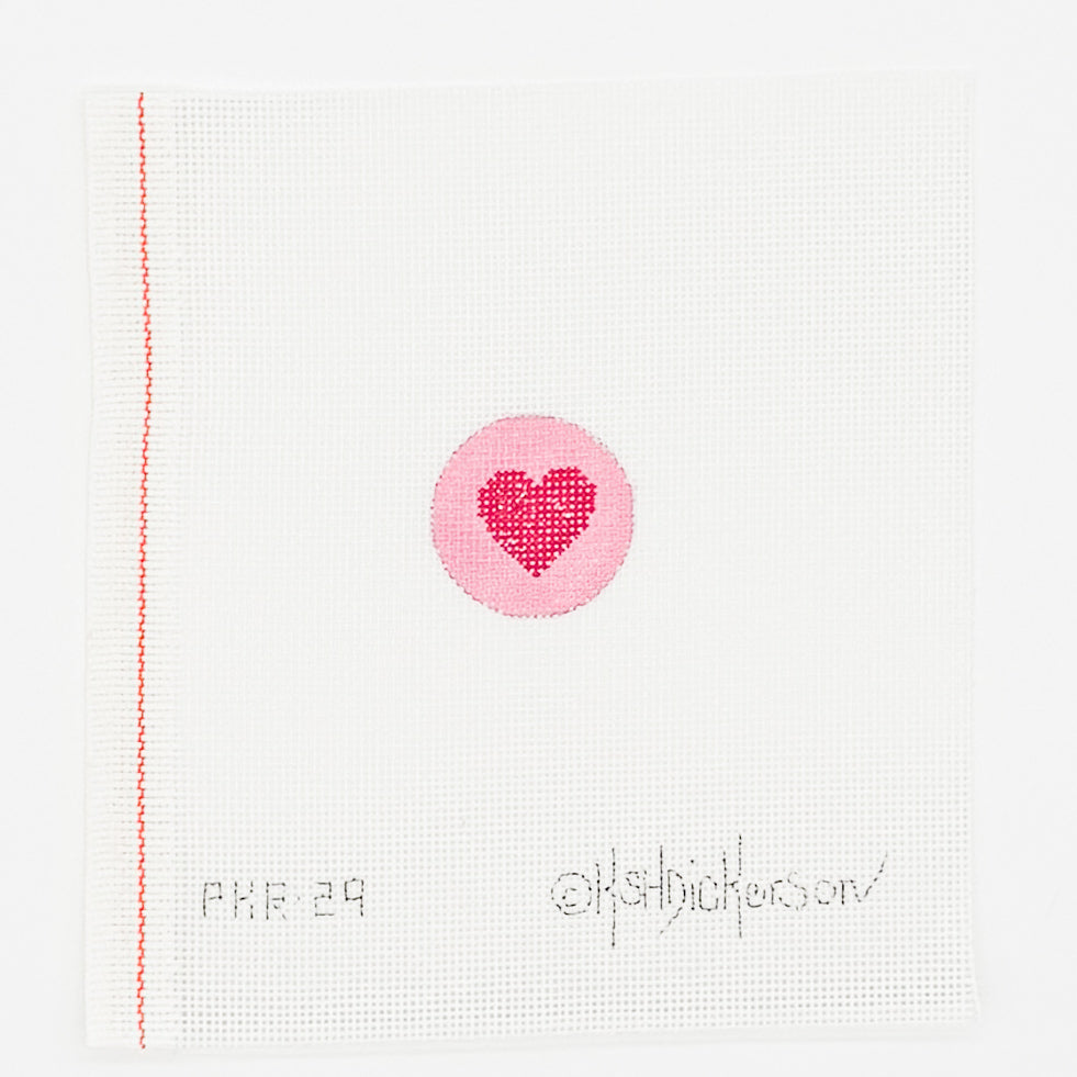Pink Heart Mini Key Fob Insert