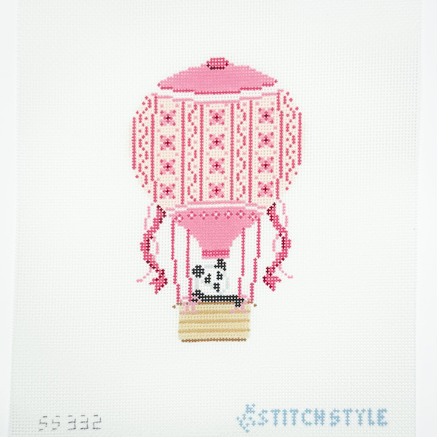 Pink Hot Air Balloon with Panda