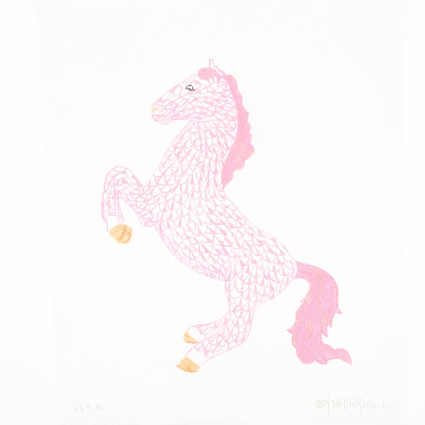 Light Pink Fishnet Rearing Horse
