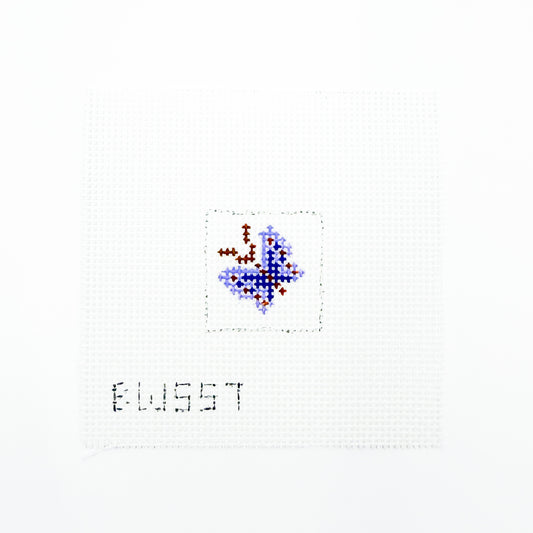 Purple Butterfly Square Fob Insert