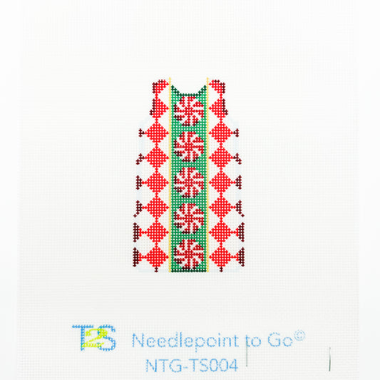 Candy Cane Border Mini Shift