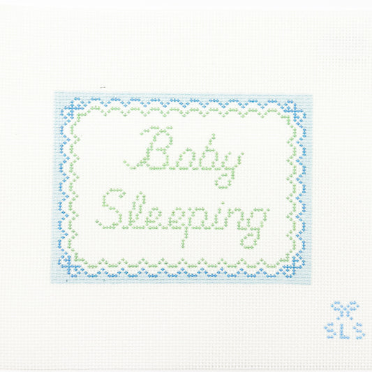 Baby Sleeping Sign Blue Bows
