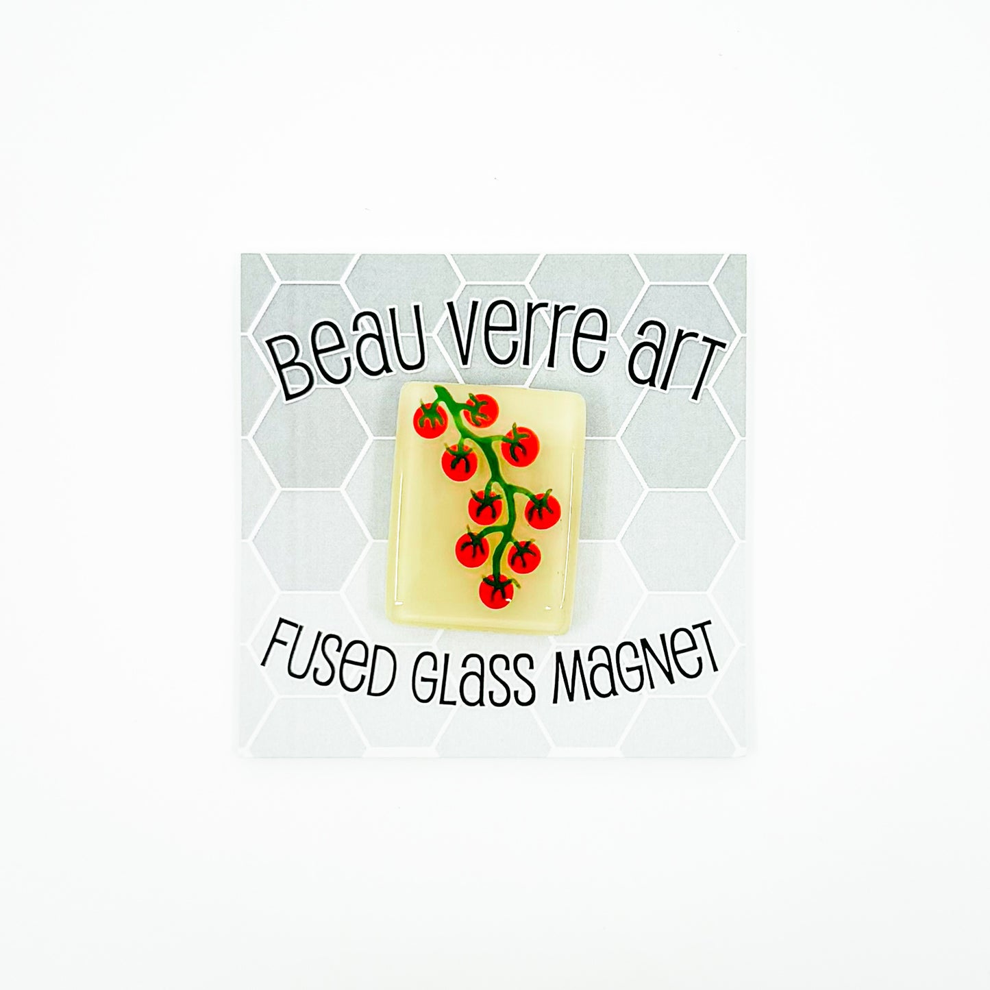 Tomato Vine Fused Glass Needle Minder
