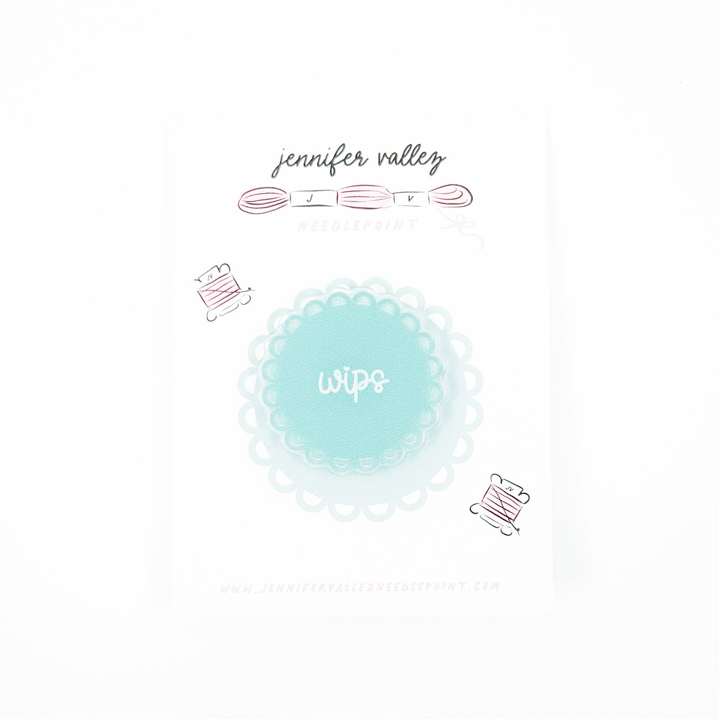 "WIPs" Acrylic Project Bag Pin