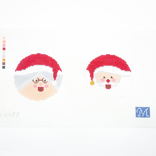 Mr. & Mrs. Claus Two Sided Round