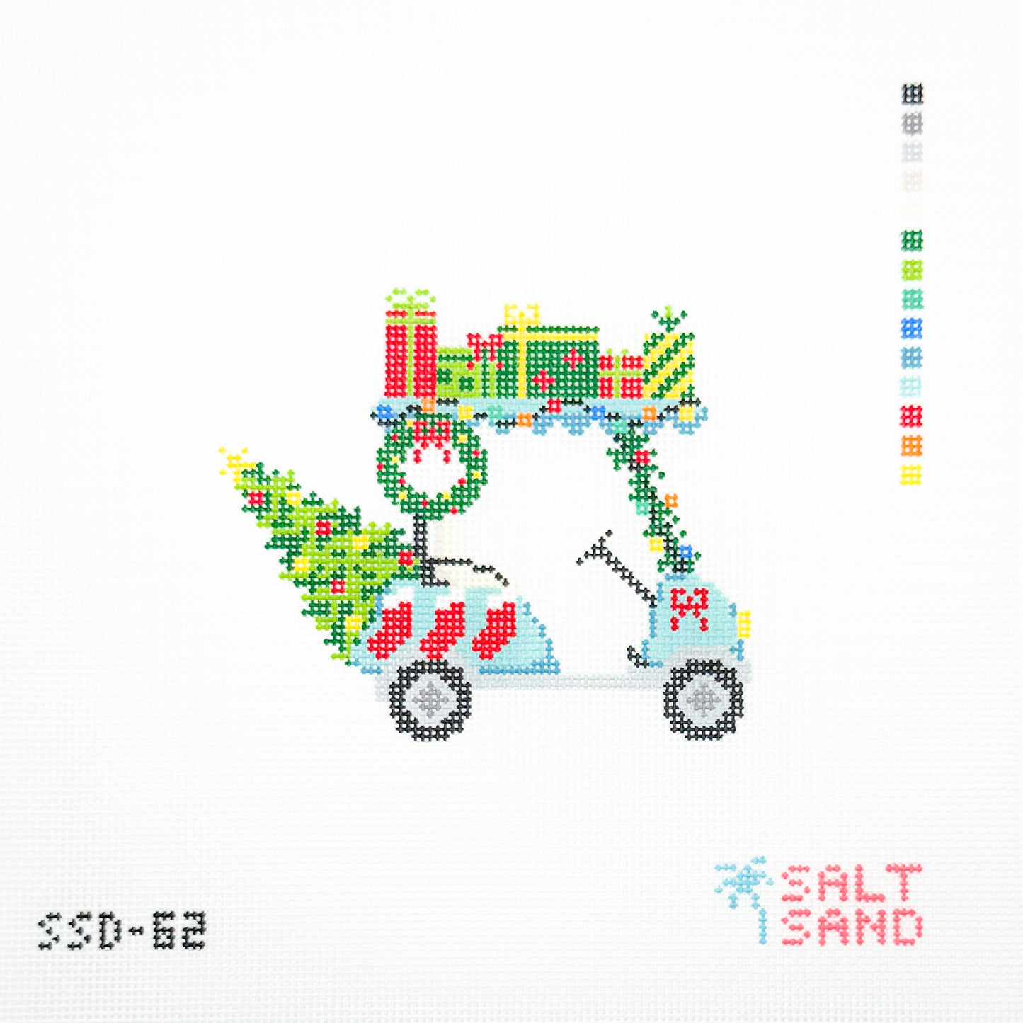 Christmas Golf Cart