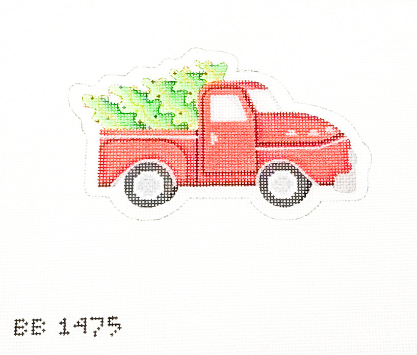 Red Pickup with Tree