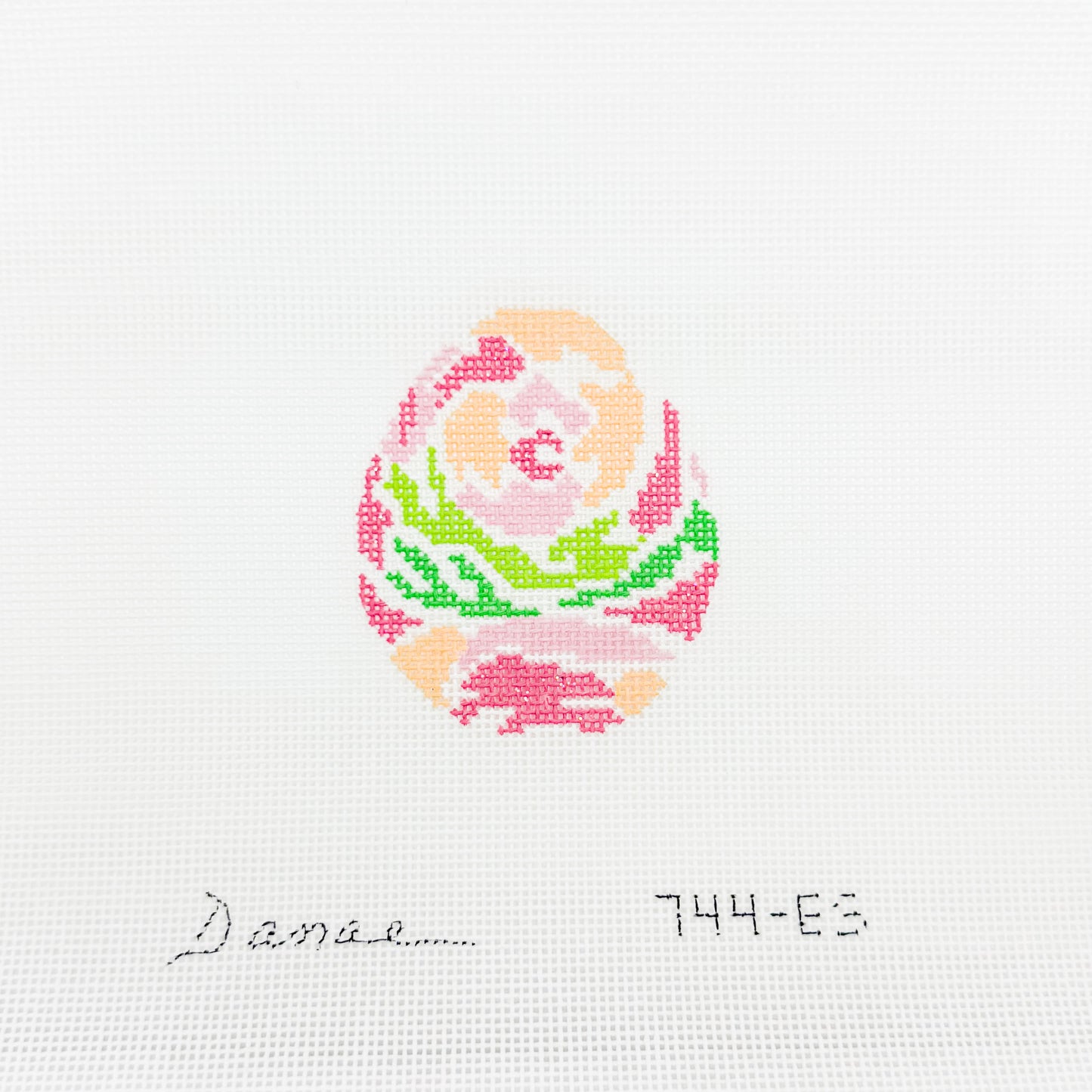 Pink Pastel Floral Easter Egg (small)