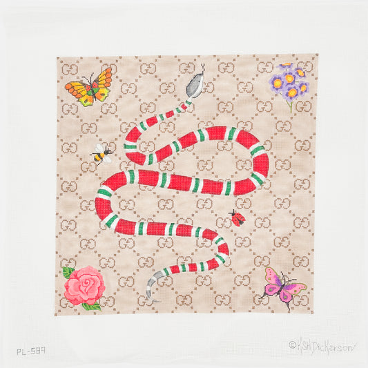 G Snake and Florals Monogram