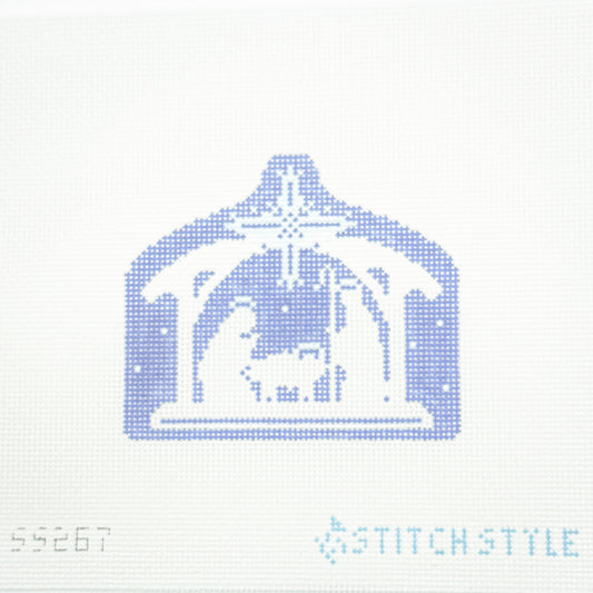 Blue + White Nativity