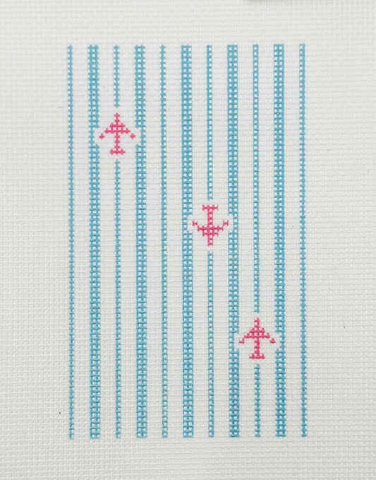 Airplanes with Aqua Stripes Passport Insert