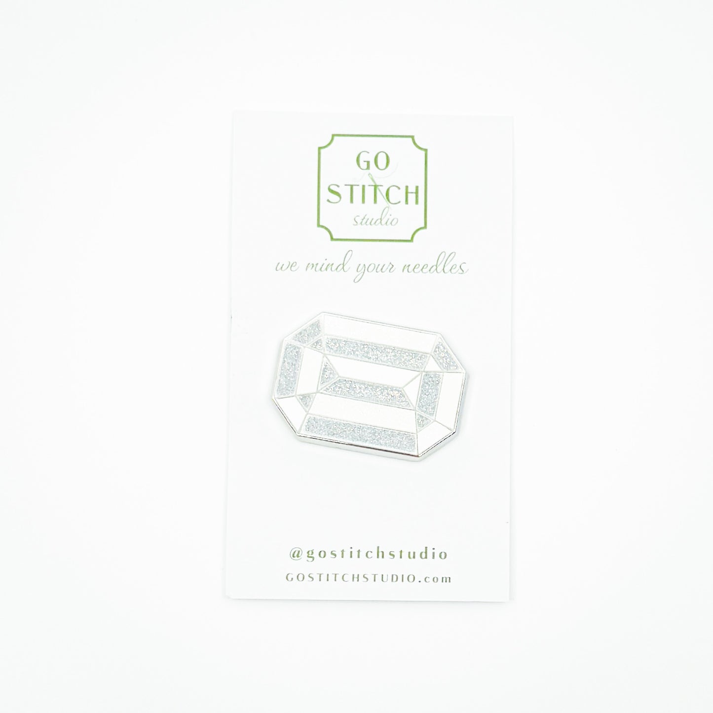 White Diamond "Crown Jewel" Needle Minder