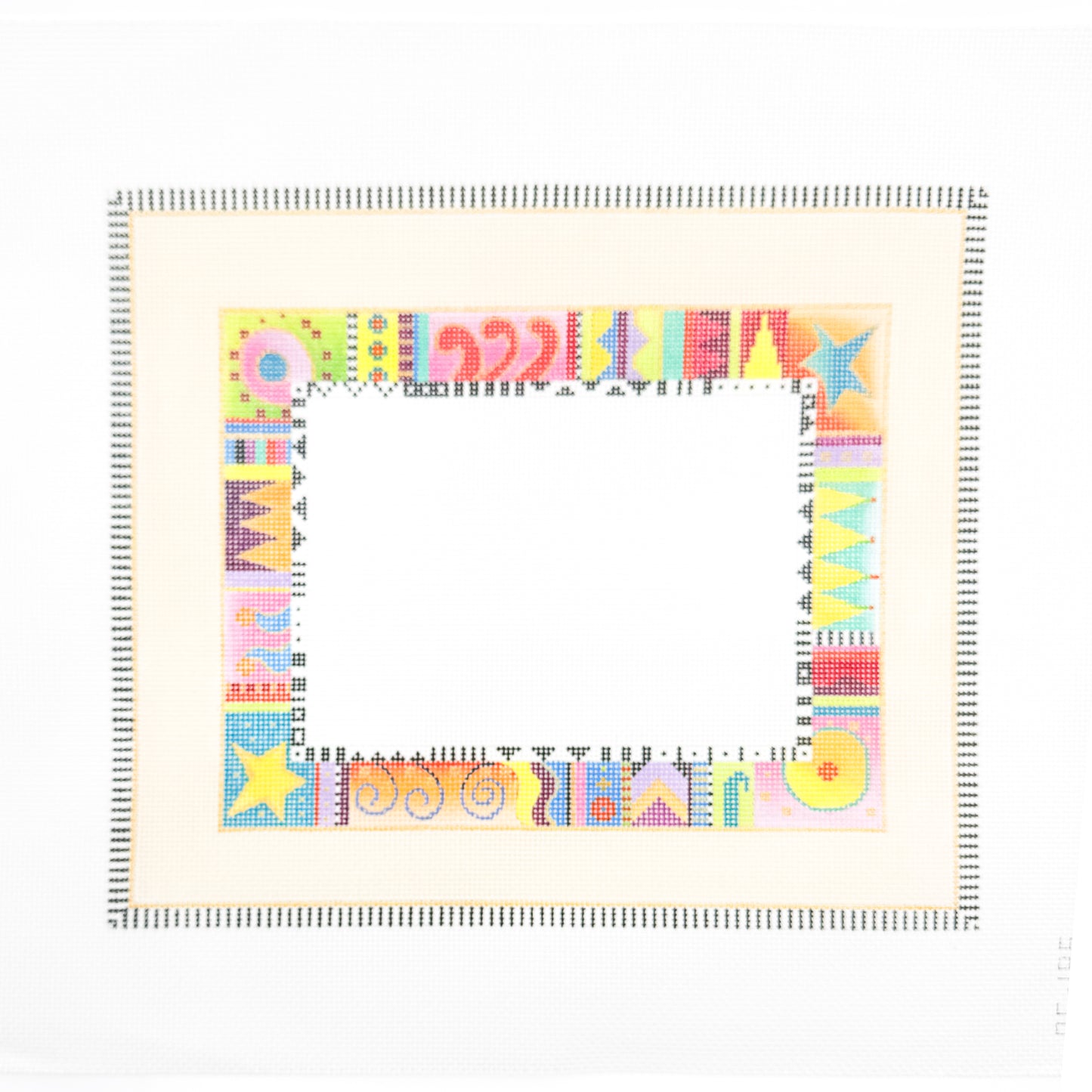 Abstract Frame with Tan Border