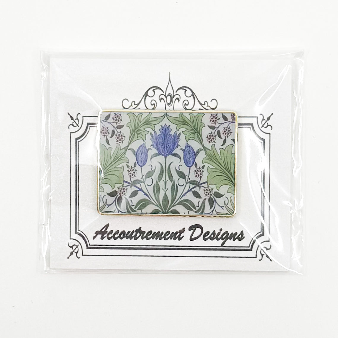 WM Morris Blue Tulips Needle Minder - Trunk Show
