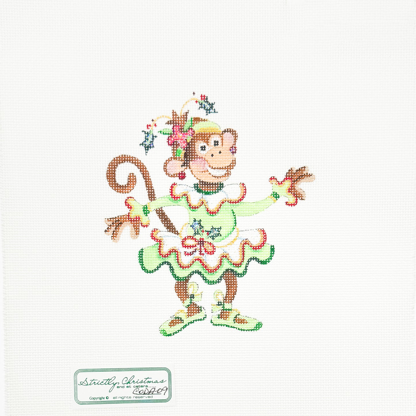Ballerina Monkey in Green Tutu