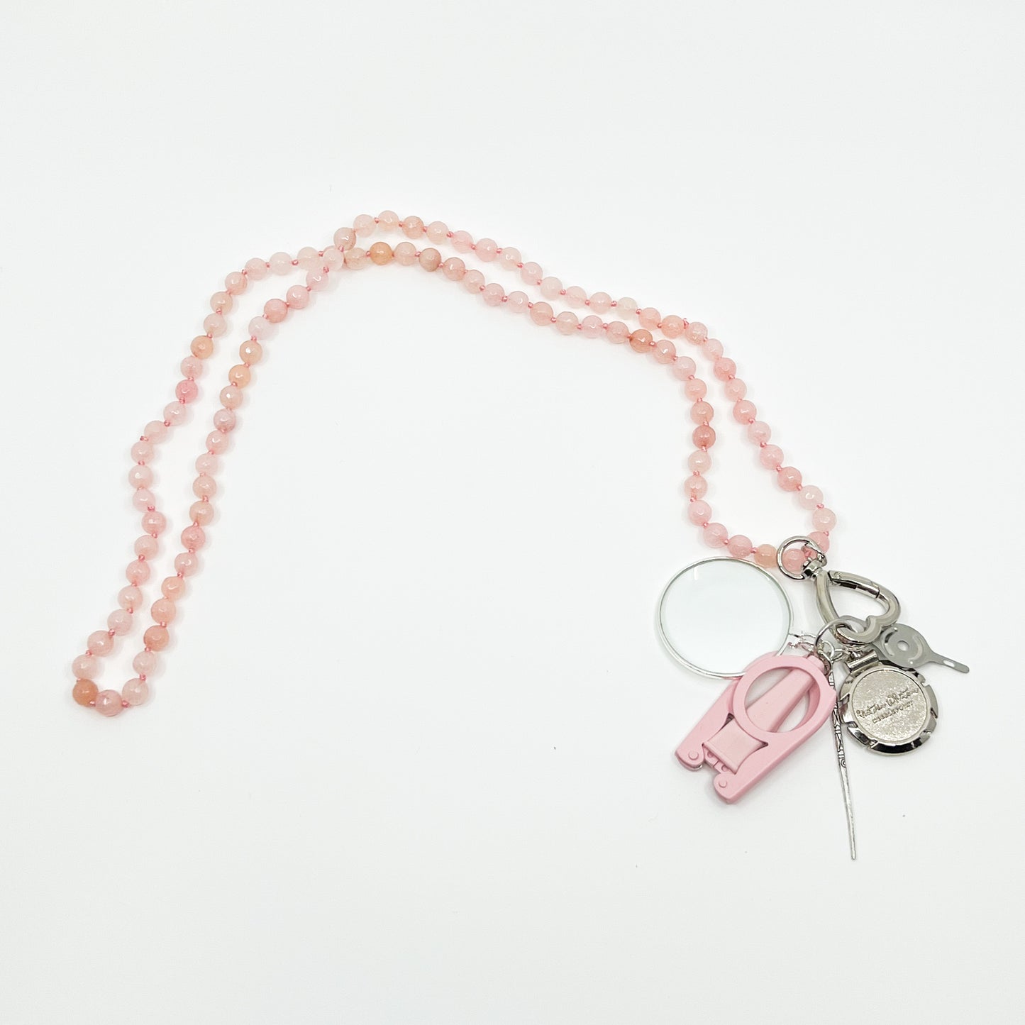 Up Up Chatelaine - Ballet Pink Beads