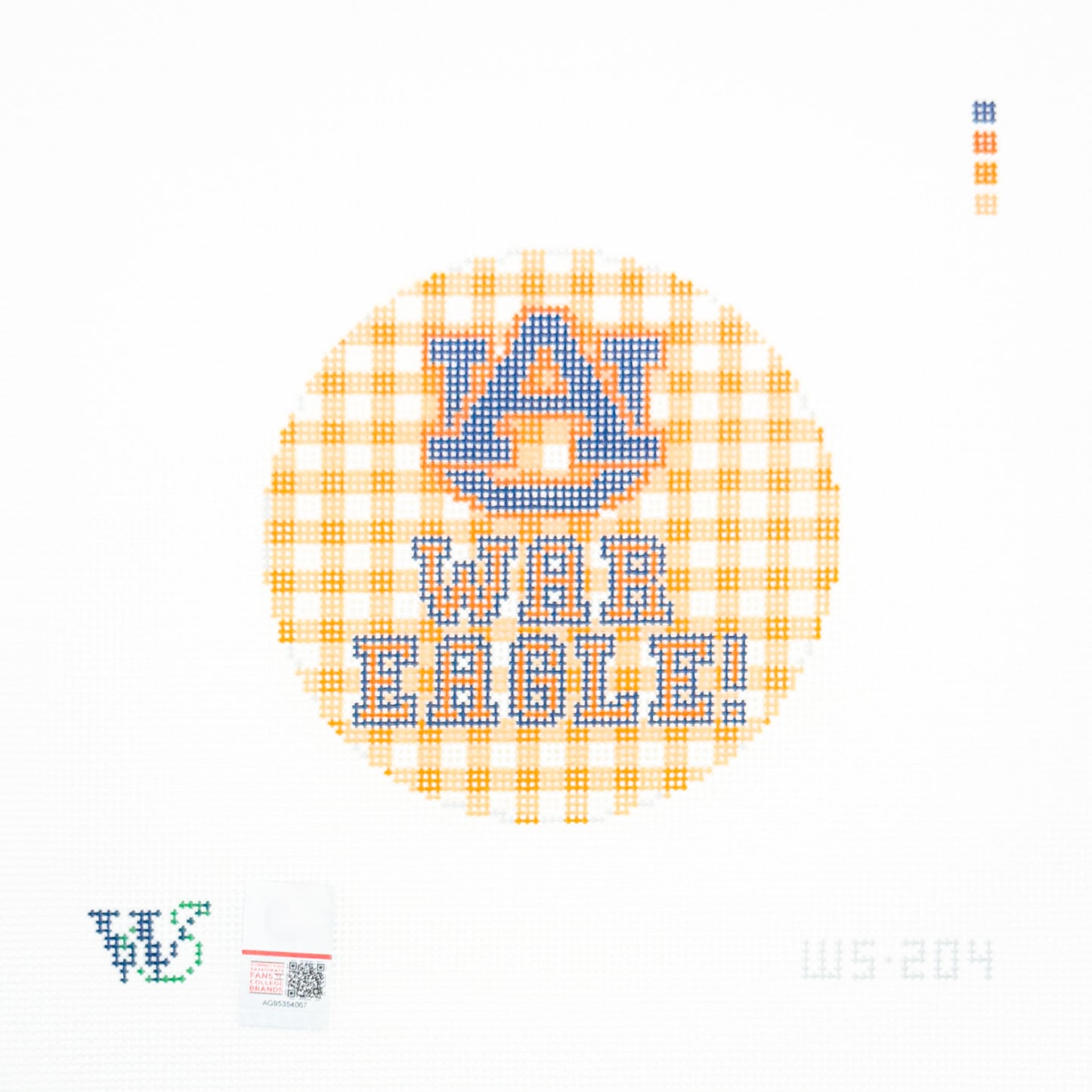 Auburn Gingham Round