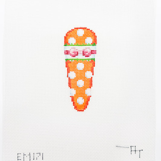 Carrot with Dots and Pink Bow
