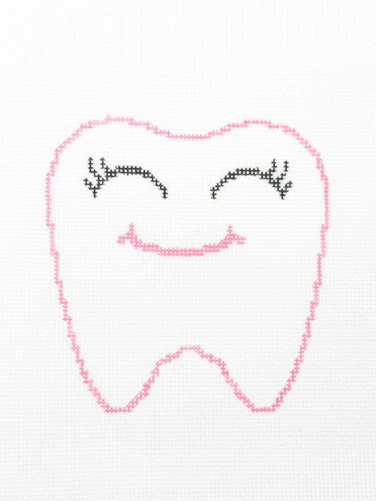 Pink Smiling Tooth Tooth Fairy Pillow