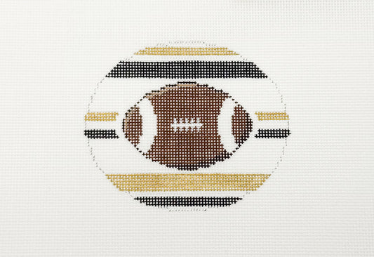 Football with Black + Gold Background