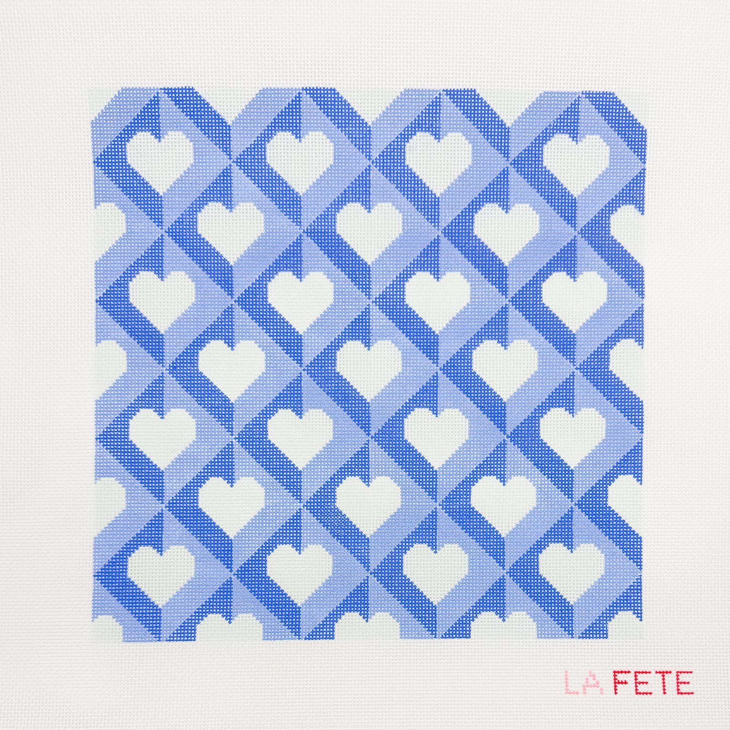Blue Hearts Pillow