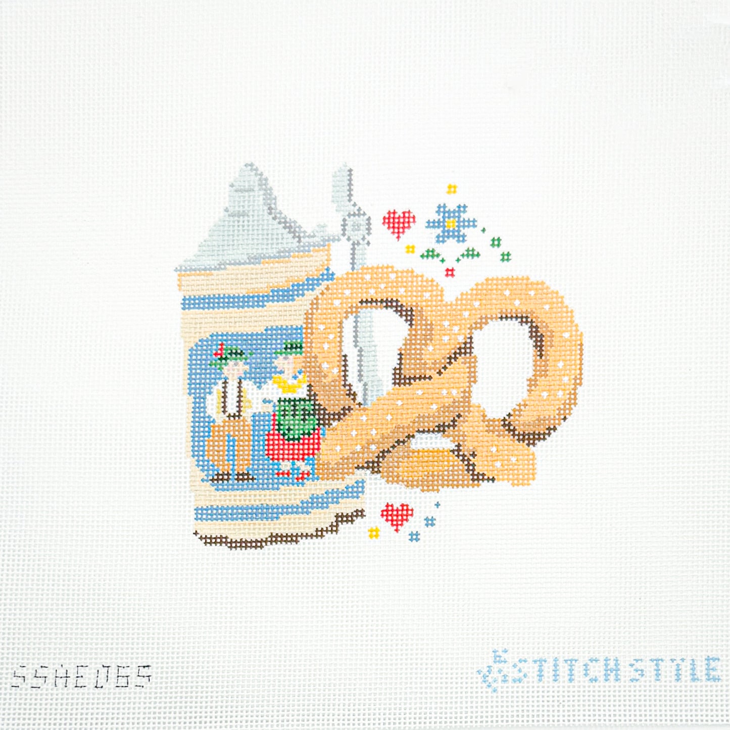 Beer Stein + Pretzel