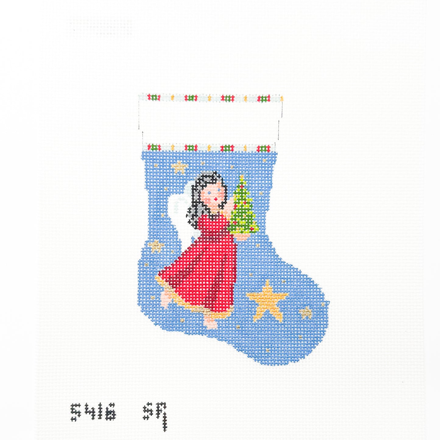 Angel with Tree Mini Stocking