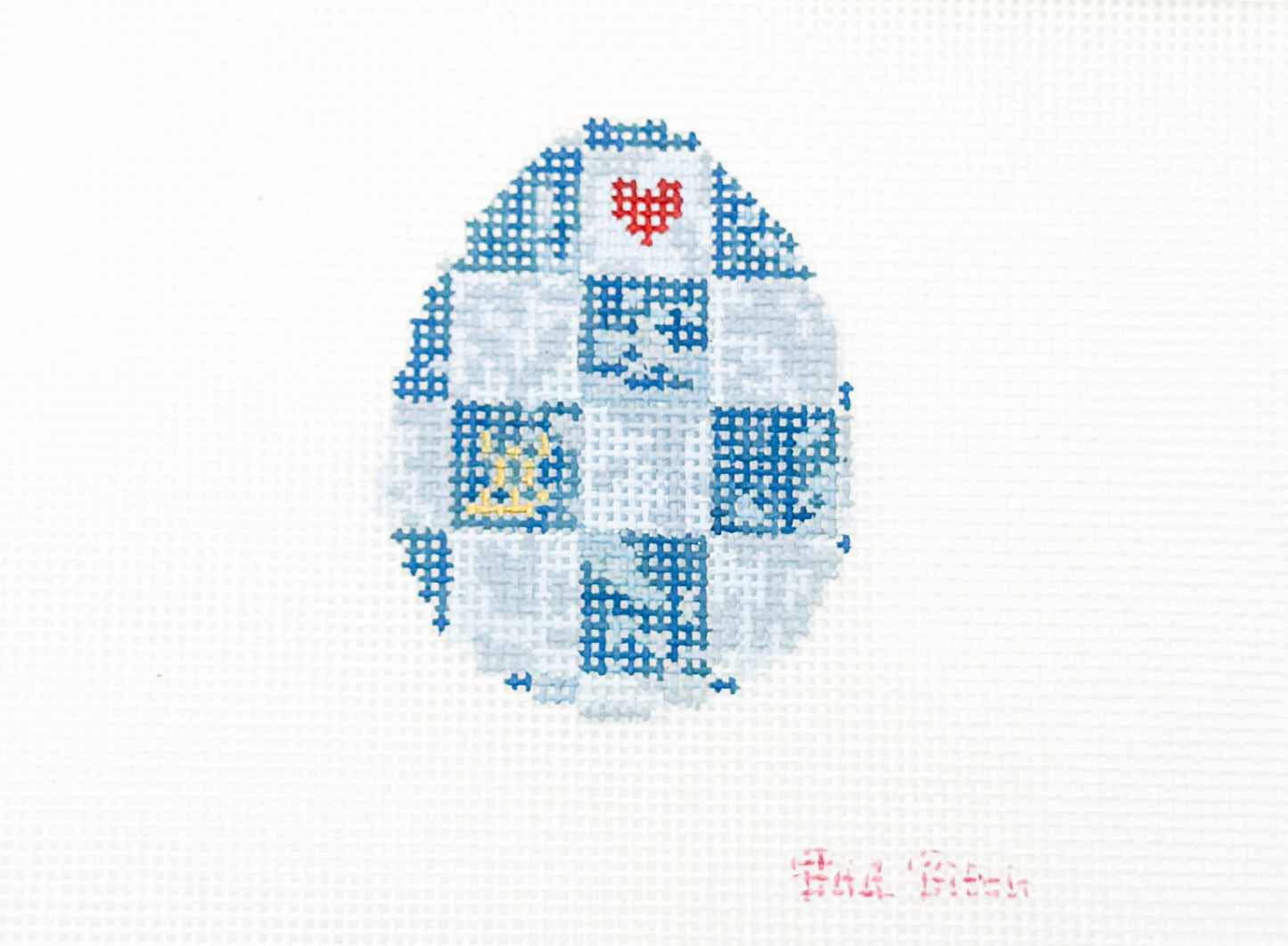 LV Chambray Check Egg