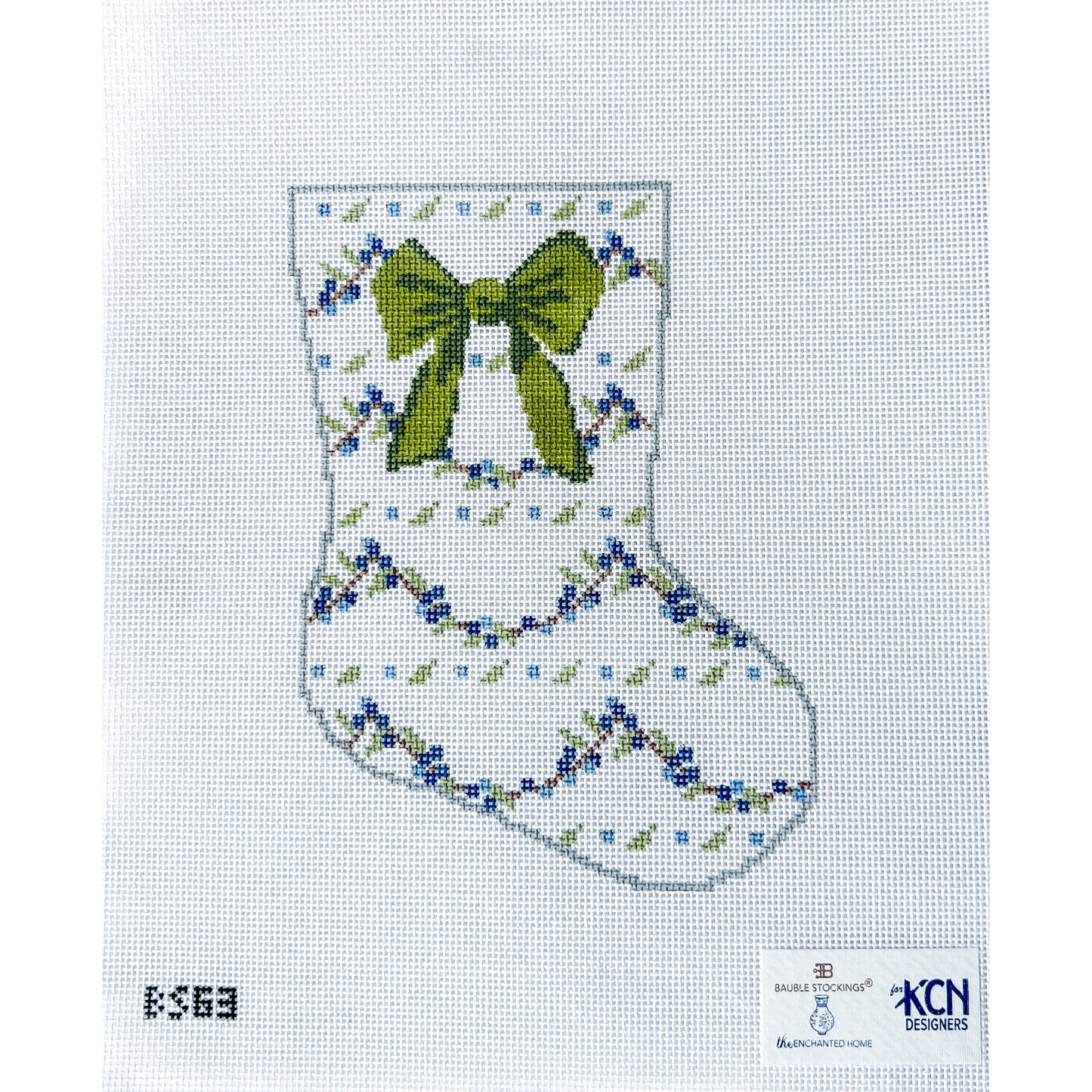 Garland Ornament Sized Stocking Canvas