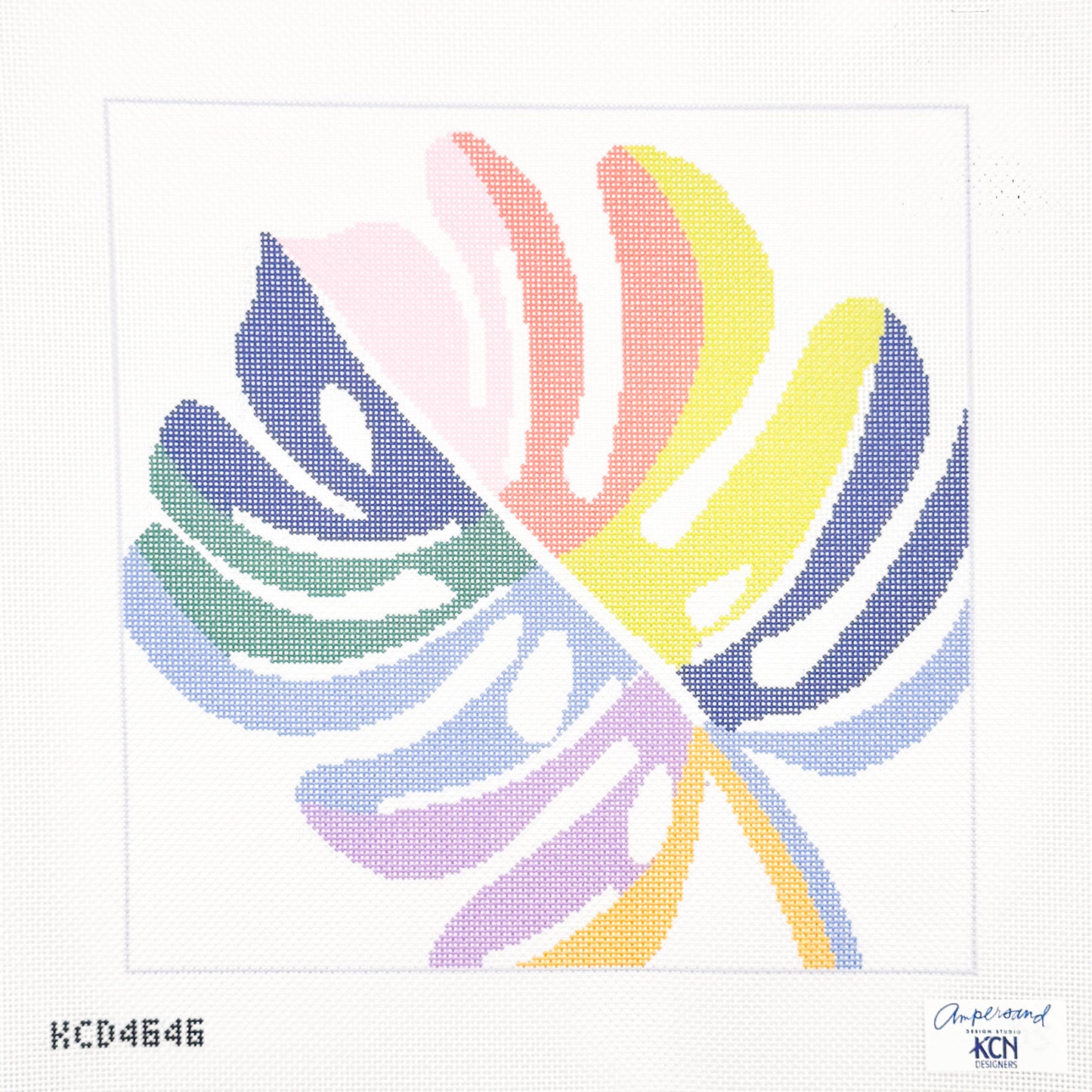 Multicolor Palm Pillow