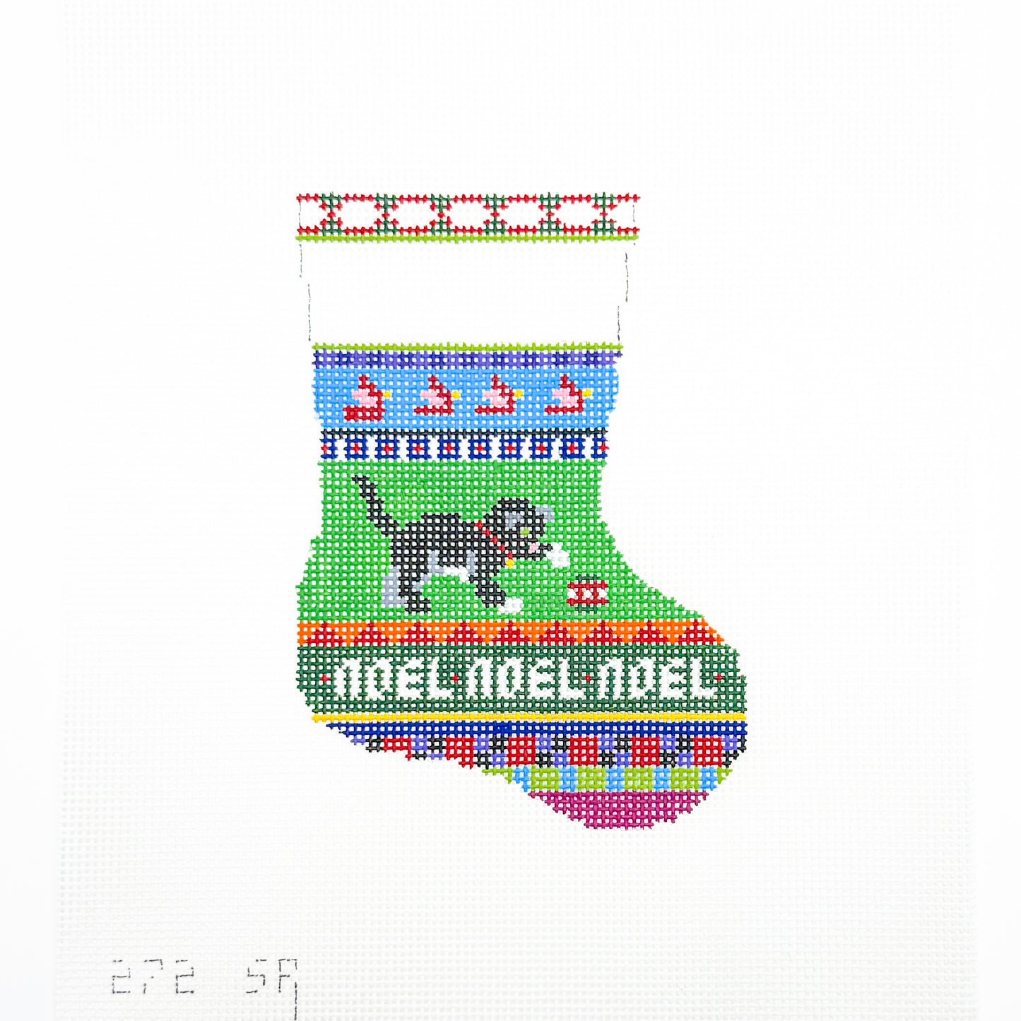 Black Kitten "Noel Noel Noel" Mini Stocking